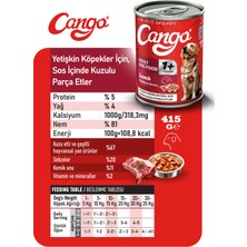 Cango Yetişkin Yaş Köpek Maması Kuzu Etli 415GR 6lı