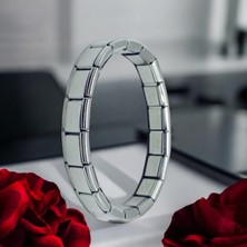 Stainles Steel Italyan Charm Unisex Çelik Bileklik