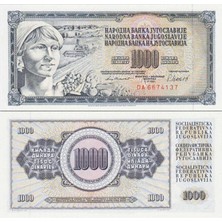 Yugoslavya 1000 Dinar 1978. Mareşal Tito Dönemi. Çil.