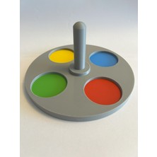 Atlas Lab Montessori Renk Eşleştirme Oyuncağı – Halkalı Bul-Tak – Motor Beceriler ve Zeka Geliştirici - 3D