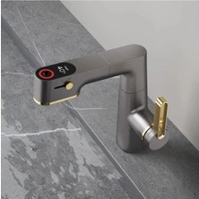 Akıllı Dijital Sıcaklık Göstergeli Spiralli Lavabo Musluğu