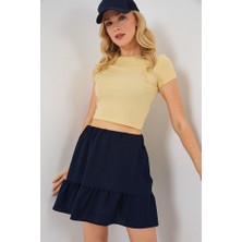 Arben Boutique Ayrobin Mini Etek 8054 - Lacivert