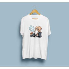 Oversize Freud Kalp Tasarım Unisex T-Shirt