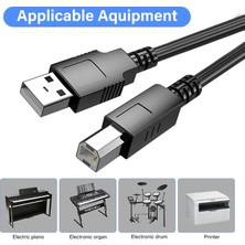 1.5 Metre Yüksek Hızlı USB Tip A B Için 2.0 1.5m Kablo Canon Brother Hp Epson Yazıcı Etiket Tarayıcı Elektronik Piyano Organ Kare Adaptörü