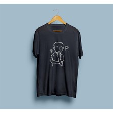 Oversize Düşünen Çocuk Tasarım Unisex T-Shirt