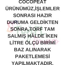 Tuğel Flowers Cocopeat 10 LİTRE (KATKISIZ VE ELENMİŞ) Hindistan Cevizi Kabuğu Torfu