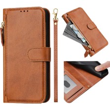 YH Mall Realme 14 5g Fermuar Pu Deri Manyetik Kart Tutucu Için Flip Case (Yurt Dışından)