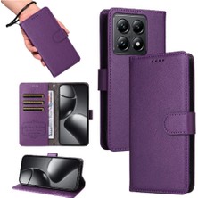 Manyi Mall Xiaomi 14T Cüzdan Crad Yuvası Manyetik Araç Montaj Kablosuz Için Flip Case (Yurt Dışından)