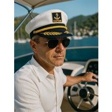 Perlotus Unisex Denizci Gemici Kaptan Şapkası 55-60 cm Parti Temalı Kostüm Aksesuarı