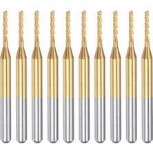 Ruseaao Pcb Makinesi Için 10 Adet Titanyum Kaplama Karbür, 1/8 Inç Şaft 1.3mm (Yurt Dışından)