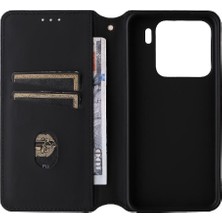 YH Mall Xiaomi 15 Kart Yuvaları Tutucu Pu Deri 3D Desen Manyetik Için Flip Case (Yurt Dışından)
