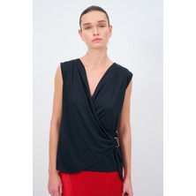 Love My Body Kruvaze Kolsuz Bluz