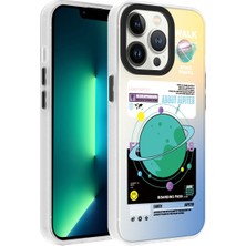 Apple iPhone 13 Pro Kılıf Desenli Iktk Dragon Sert Kapak-Gezegen