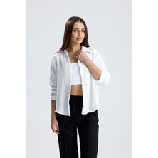 Sienza Kadın Oversize Alt Üst Takım – Gömlek ve Lastikli Pantolon Ikili Set