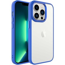 iPhone 14 Pro Kılıf Iktk Krom Kapak-Lacivert