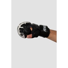 Hercules Fight Gear Mma Eldiveni - H Desenli Siyah-Beyaz - Grappling, Bjj, Cage Fighting