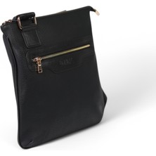 Paftalı Deri Unisex Mini Postacı Çanta – Suni Deri, Çapraz Askılı, Fermuarlı, 17X15X4 cm