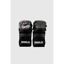 Hercules Fight Gear Mma Eldiveni - Aslan Desenli Siyah - Grappling, Bjj, Cage Fighting