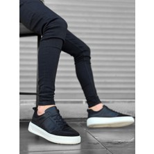 ET0314 Içi Dışı Hakiki Deri Bağcıklı Siyah Klasik Erkek Ayakkabısı