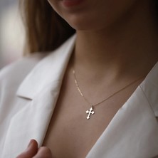 Haç 14 Ayar Altın Kolye