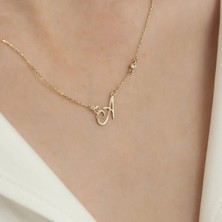 Harf 14 Ayar Altın Kolye