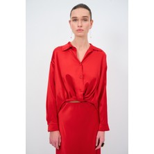 Love My Body Saten Gömlek