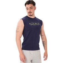 Musclecloth Icon Kolsuz T-Shirt Lacivert