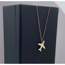 Uçak 14 Ayar Altın Kolye