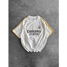 Real Madrid Gold Şeritli Premıumtaraftar T-Shırt