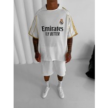 Real Madrid Gold Şeritli Premıumtaraftar T-Shırt