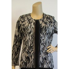 Büyük Beden 3952 Siyah Ceket+Bluz Takım