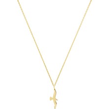 Kuş 14 Ayar Altın Kolye