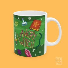 Angry Witch – Feminist Temalı Cadı Kupa – Halloween Özel Tasarım Porselen – Mizahi Yazılı Kupa -Hediye