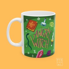 Angry Witch – Feminist Temalı Cadı Kupa – Halloween Özel Tasarım Porselen – Mizahi Yazılı Kupa -Hediye