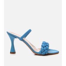 Hotiç Kadın Mavi Yaya Topuklu Terlik