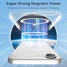 iPhone 16E Uyumlu Kamera Korumalı Magsafe Wireless Şarj Özellikli Şeffaf Silikon Kılıf