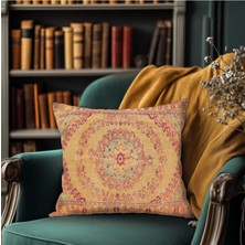 Motif Desenli Kilim Baskı Kırlent Kılıfı
