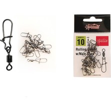 Captain 5029 Kilitli Klips Fast 10 Adet Paket Black Nikel