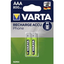 Aaa 800MAH 2li Blister Şarjlı Ince Pil
