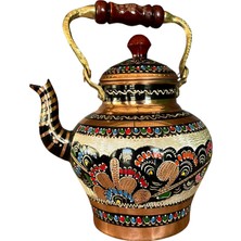 Erzincan El Işlemesi Nostaljik Bakır Çaydanlık