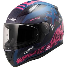 Ls2 Rapıd 2 Xtreet Mat Mavi-Mor Kask