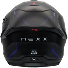 Nexx Y.100R React Mat Siyah-Mavi Kask