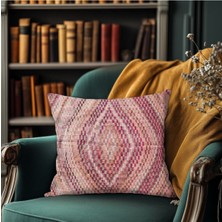 Motif Etnik Desenli Baskı Kırlent Kılıfı