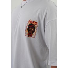 Mantova Mafıa-Oversize Tişört | Sırt Baskılı – Minimal Göğüs Desenli Unisex Tshirt