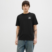 Jack & Jones Jack&jones One Color Summer Erkek Siyah Yuvarlak Yaka Tişört