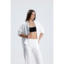 Sienza Kadın Oversize Alt Üst Takım – Gömlek ve Lastikli Pantolon Ikili Set
