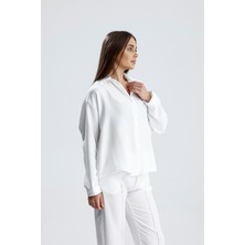 Sienza Kadın Oversize Alt Üst Takım – Gömlek ve Lastikli Pantolon Ikili Set