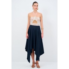 adL Moda Tutkusu Asimetrik Uzun Etek