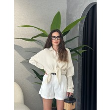 Müslin Kumaş Oversize Gömlek