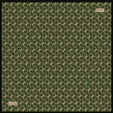 La Boutique Tivil Saf İpek Eşarp 236606 - 49067 Yeşil  Karışık Desen